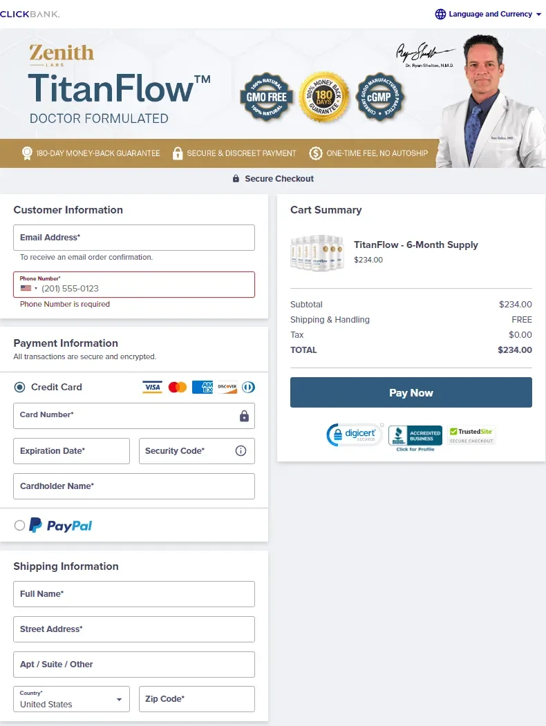 TitanFlow order_page